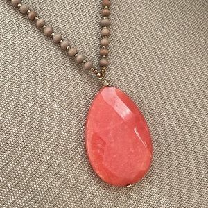 Orange Stone Neckkace